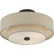 Bellingham 3 Light 15 inch Bronze Large Semi-Flush Ceiling Light, Large