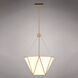 Burnett 3 Light 15.75 inch Muted Brass Pendant Ceiling Light