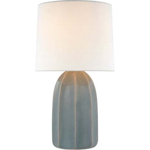 Barbara Barry Melanie 28 inch 15 watt Sky Gray Table Lamp Portable Light, Large