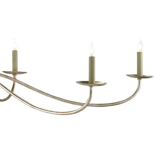 Saxon 6 Light 63 inch Silver Granello Chandelier Ceiling Light
