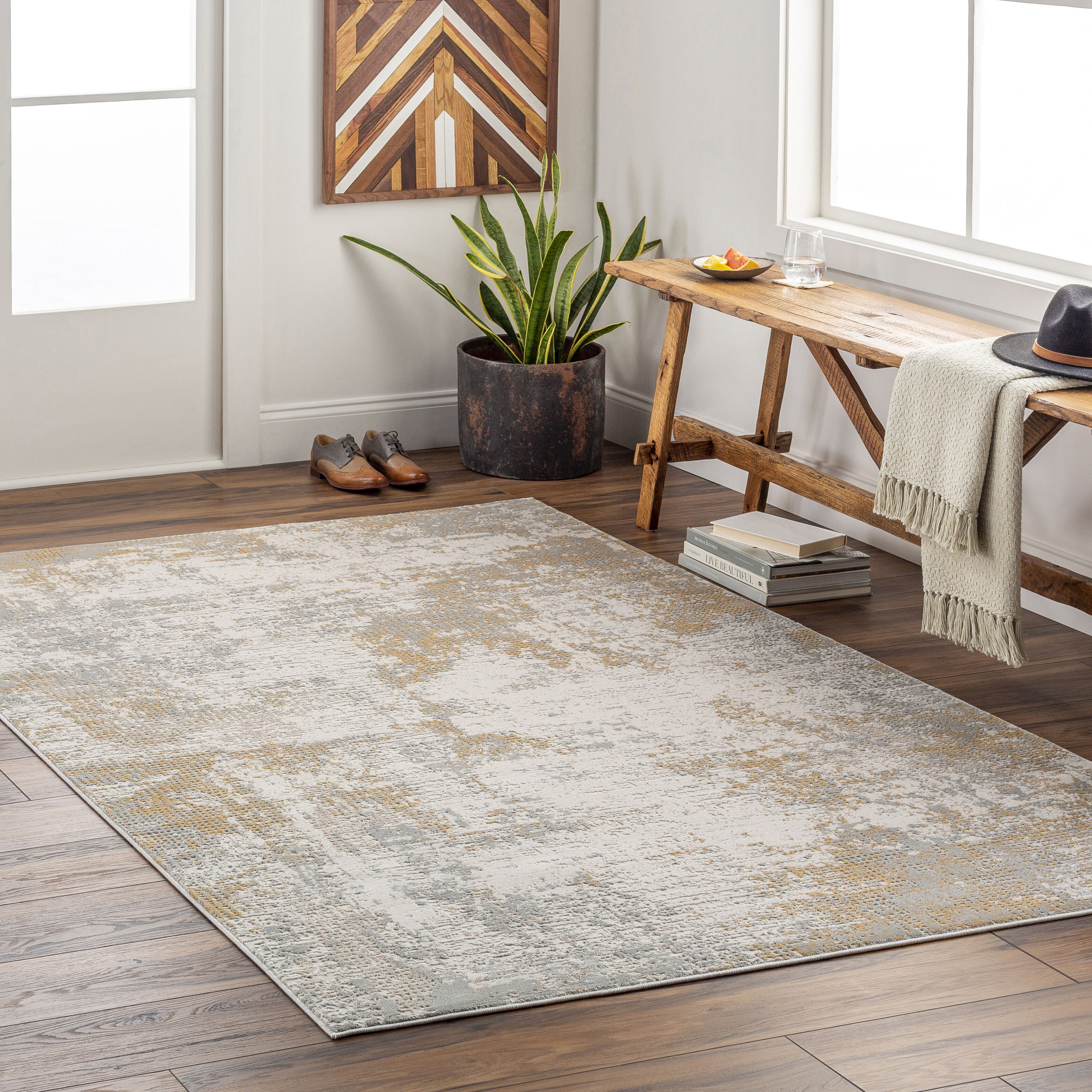 Alpine 87 X 63 inch Ivory Rug, Rectangle