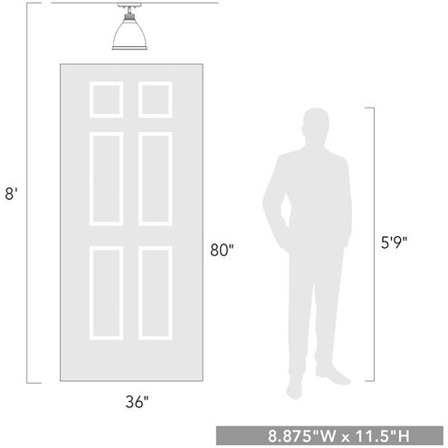 Duncan 1 Light 9 inch Chrome Flush Mount Ceiling Light in White, Damp