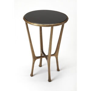 Metalworks Flavio Metal & Stone 23 X 16 inch Antique Gold Accent Table