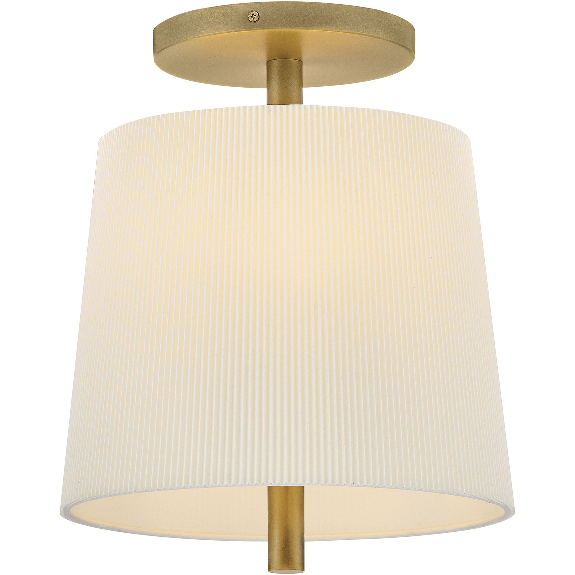 Clive 3 Light 12 inch Heritage Brass Semi-Flush Mount Ceiling Light
