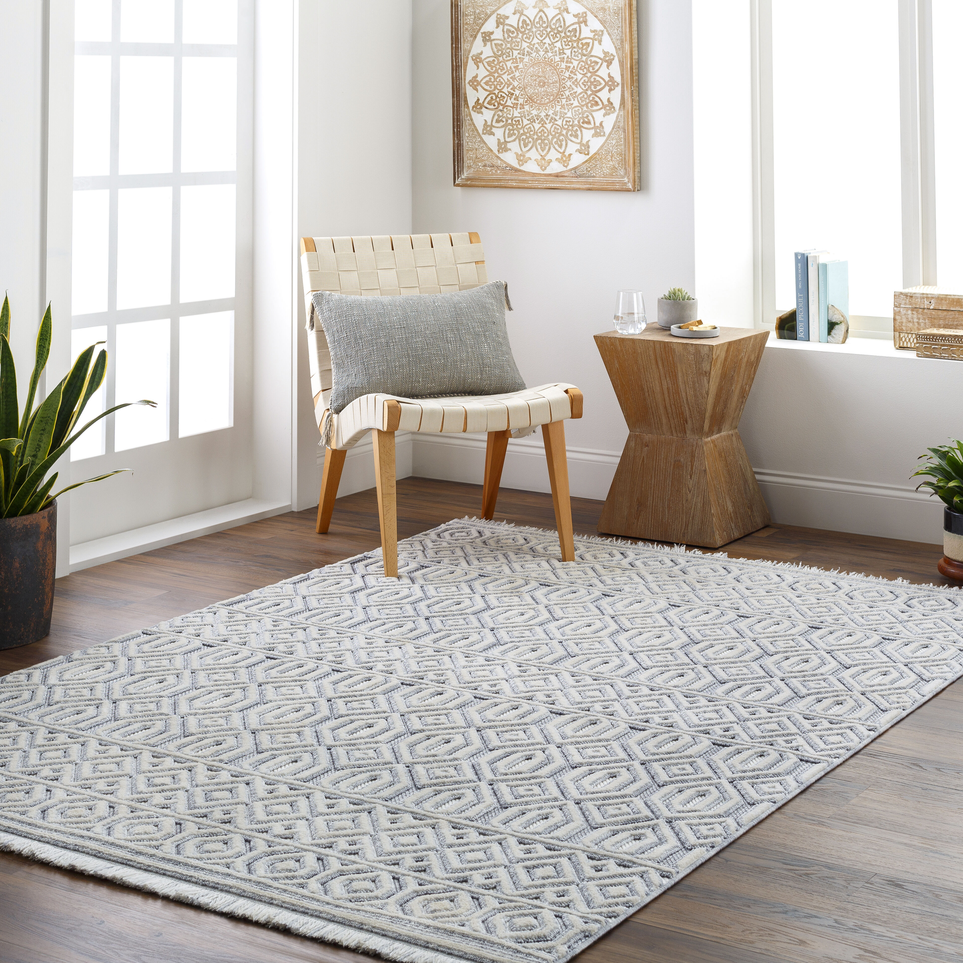 Broadway 87 X 31 inch Light Grey Rug, Runner