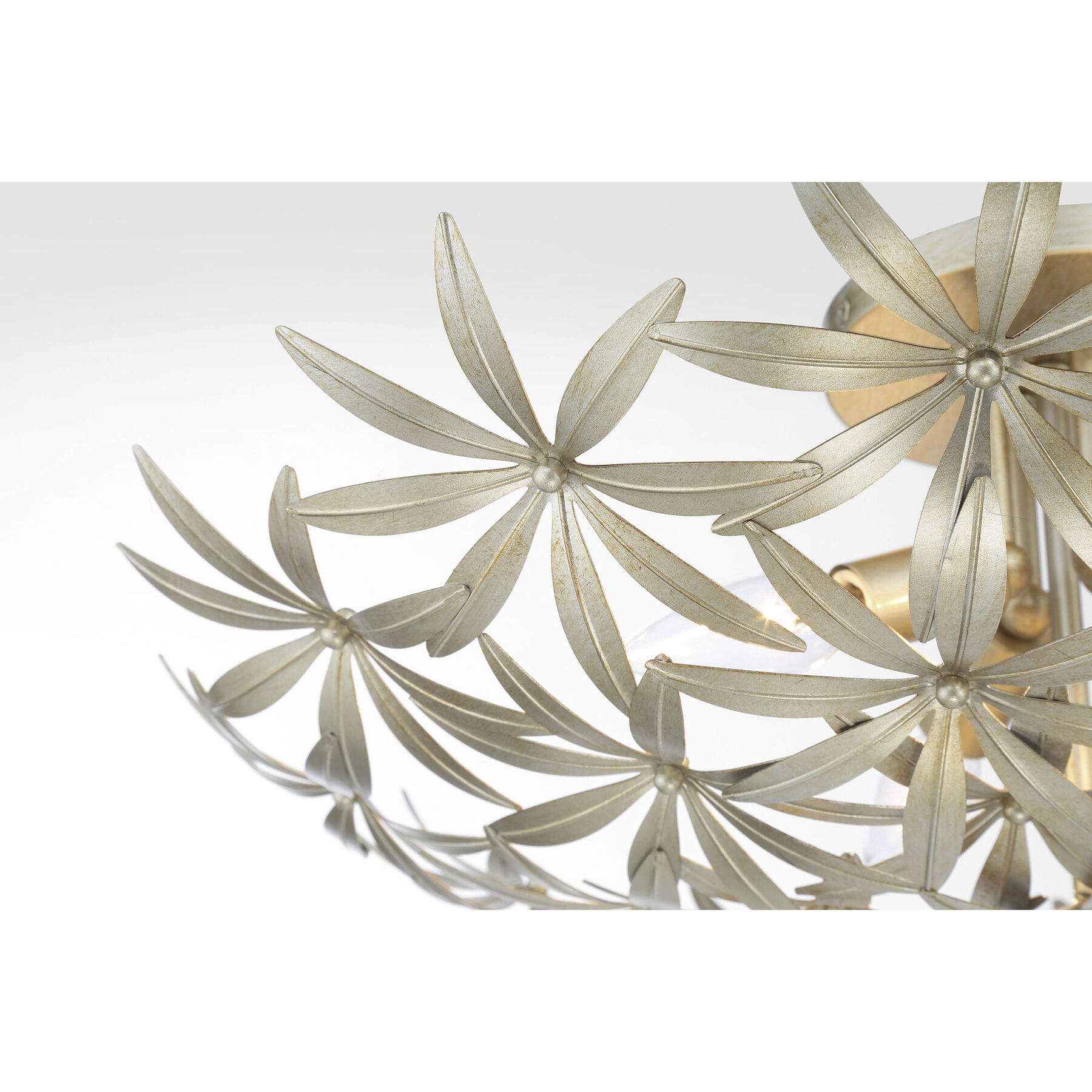 Flower Child 4 Light 22 inch Ambry Gold Flush Mount Ceiling Light