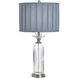 Cameron 30.5 inch 100 watt Lotus Silver and Blue Table Lamp Portable Light