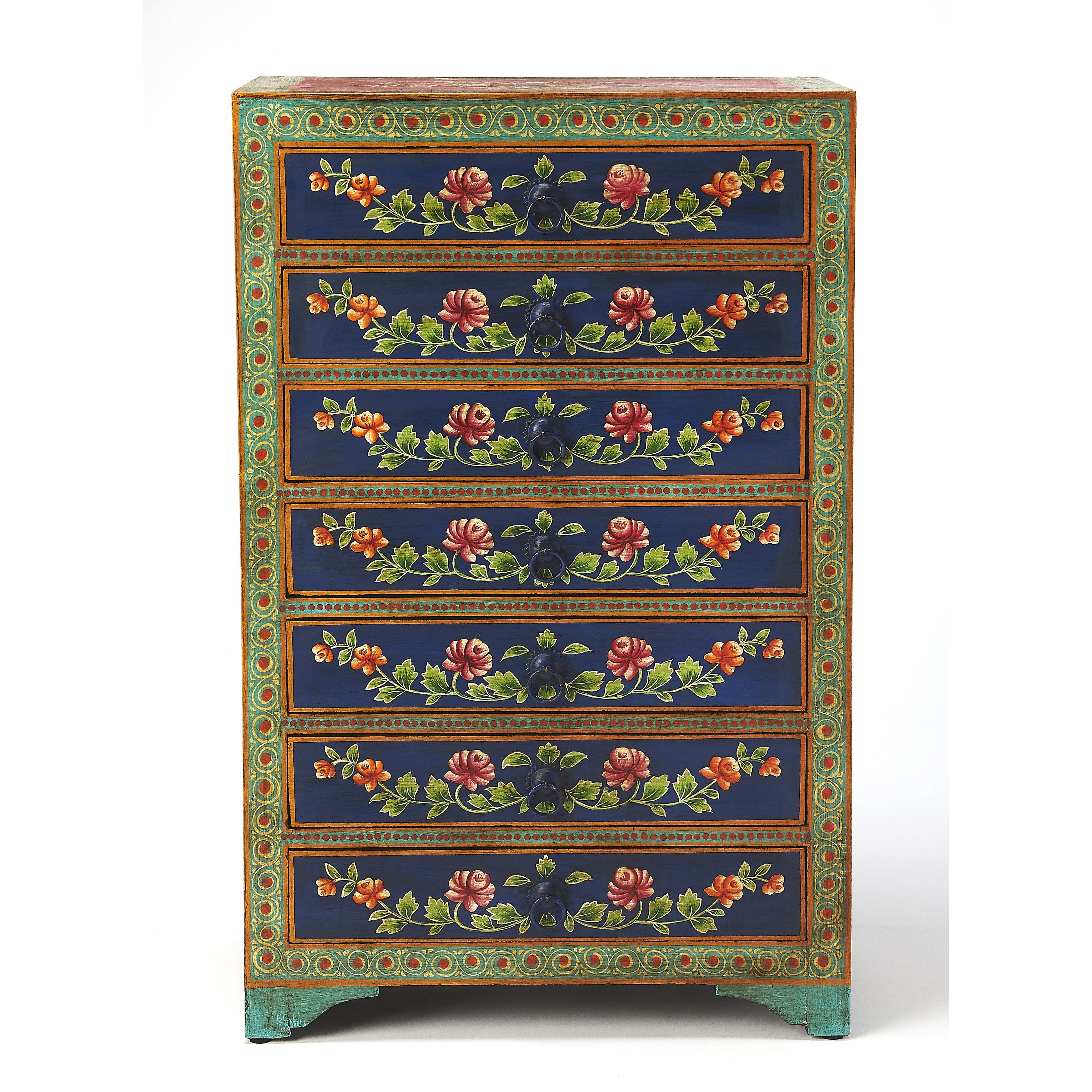 Zara Hand Painted Artifacts Chest/Cabinet