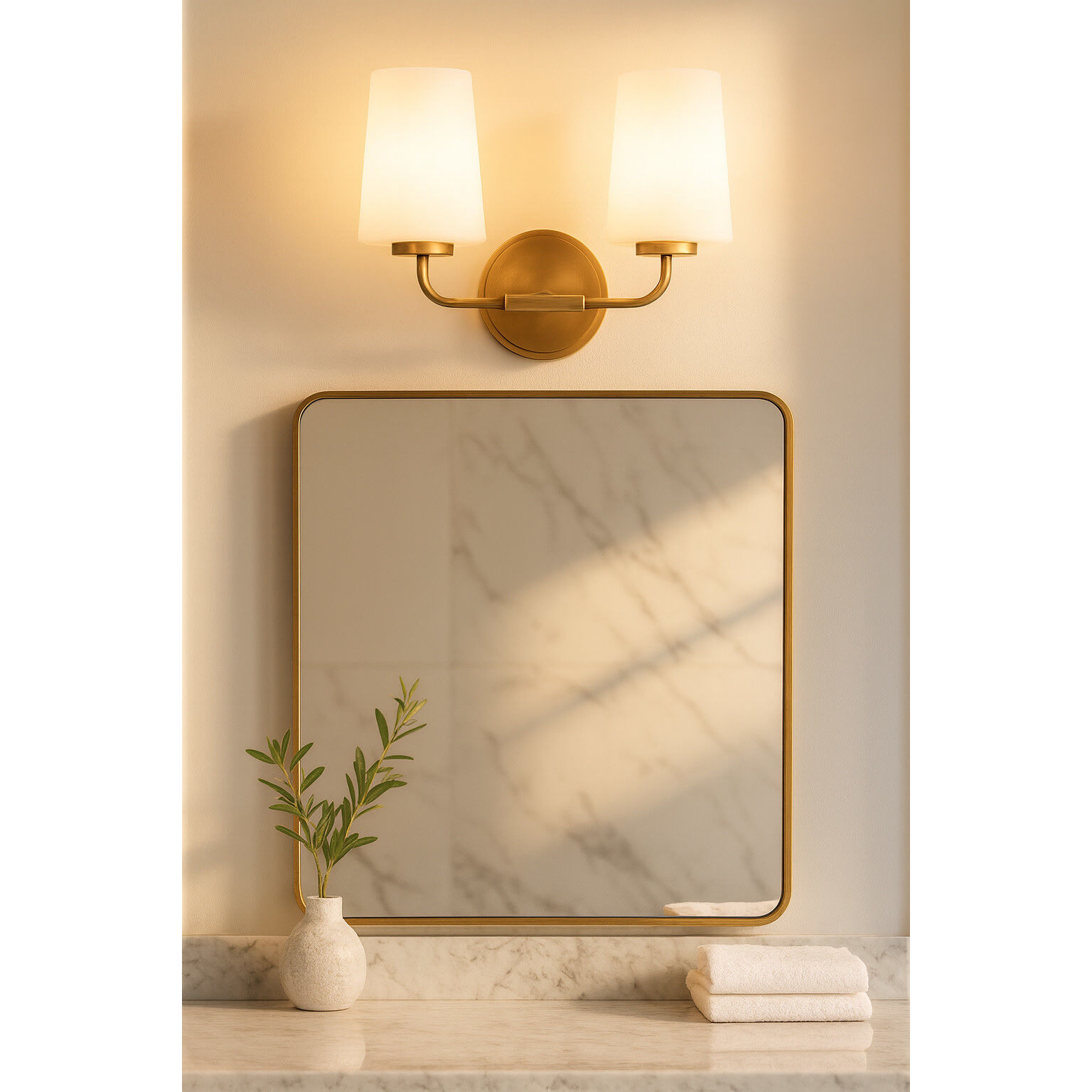 Kline LED 14.25 inch Heritage Brass Bath Light Wall Light