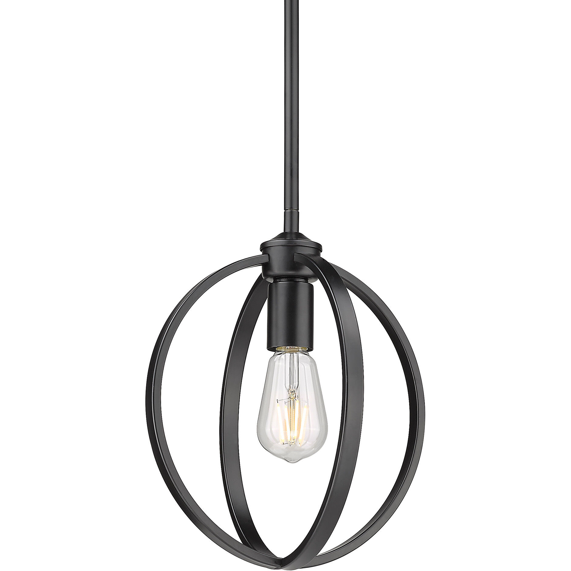 Colson 1 Light 9.88 inch Matte Black Pendant Ceiling Light in No Shade