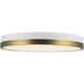 Alora Mood Adelaide LED 15 inch Aged Gold/White Flush Mount Ceiling Light in Aged Gold and White