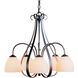 Sweeping Taper 5 Light 24 inch Natural Iron Chandelier Ceiling Light