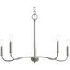 Ilia 5 Light 28 inch Brushed Nickel Chandelier Ceiling Light