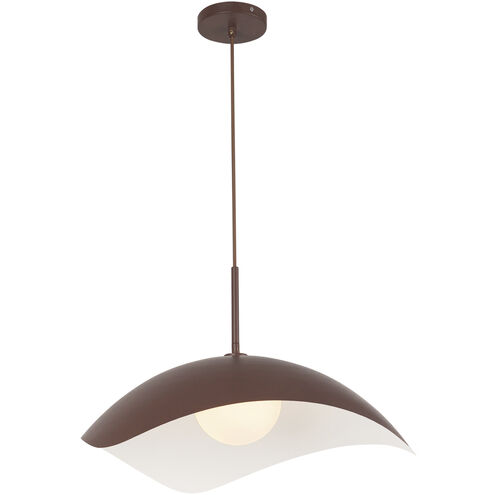 Kirby 1 Light 22.25 inch Burgundy Pendant Ceiling Light
