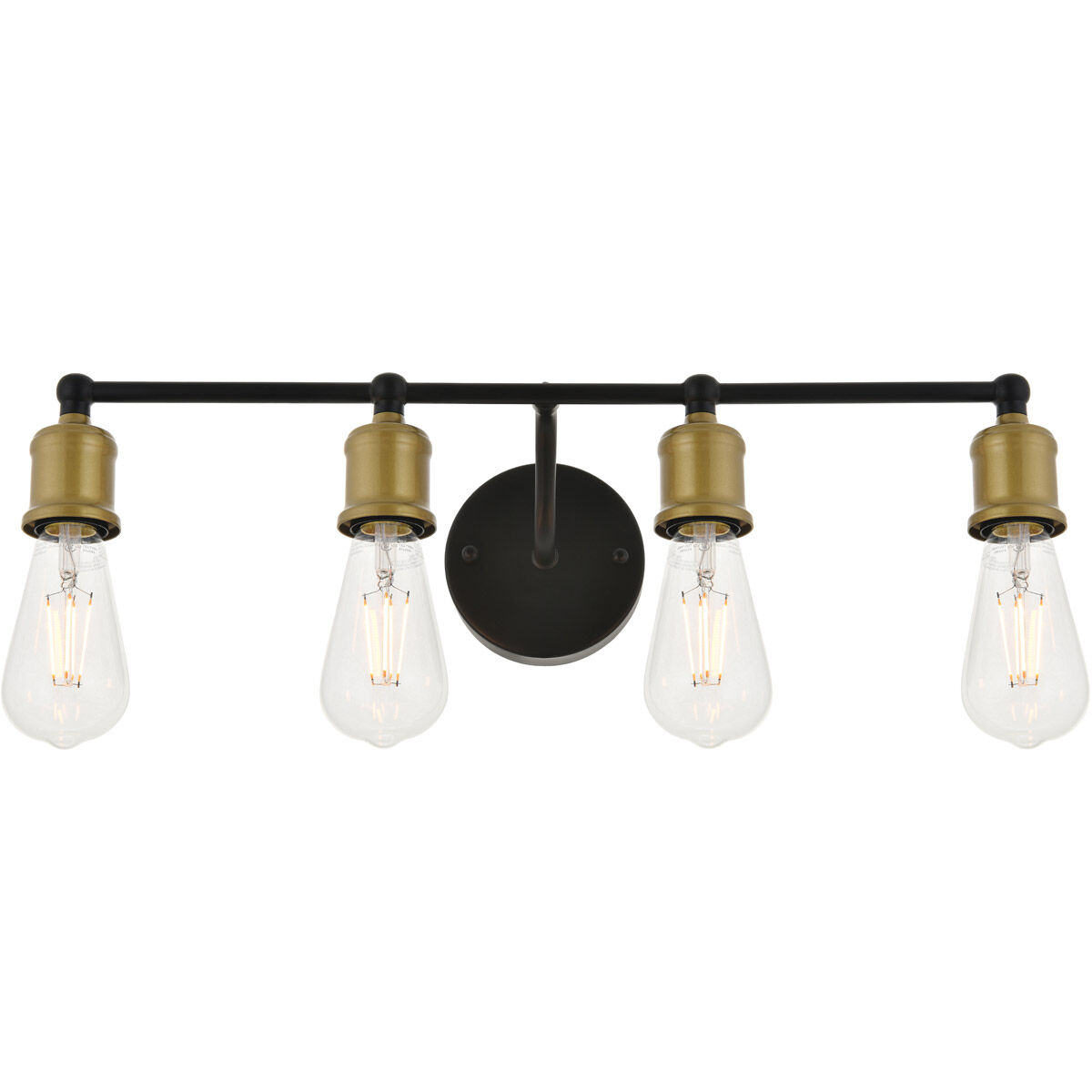 Serif 4 Light 22 inch Brass and Black Wall Sconce Wall Light