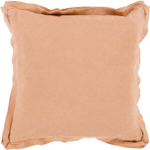 Triple Flange 22 X 22 inch Dusty Pink Accent Pillow