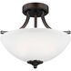 Geary 2 Light 13.88 inch Bronze Convertible Pendant Semi-Flush Ceiling Light