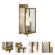 Back Bay 3 Light 16.75 inch Aged Brass Outdoor Wall Sconce