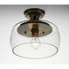 Goblet 1 Light 11 inch Bronze/Antique Brass Semi-Flush Mount Ceiling Light in Bronze and Antique Brass
