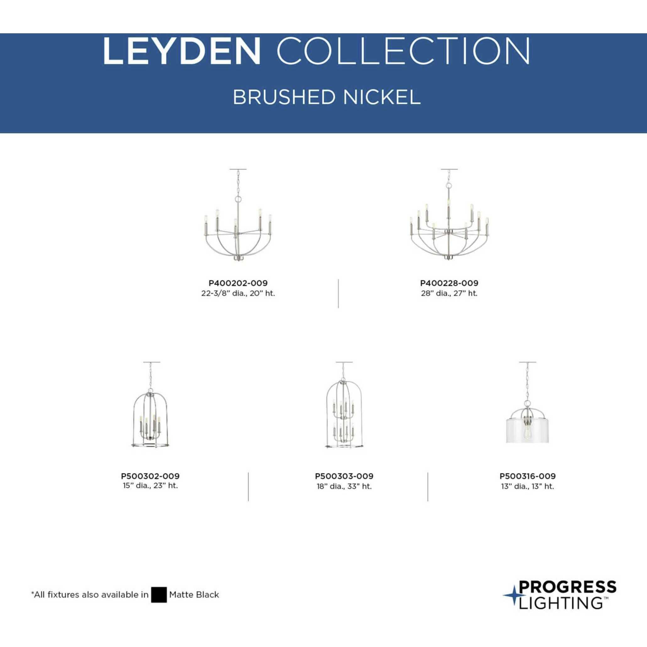 Leyden 8 Light 18 inch Brushed Nickel Foyer Pendant Ceiling Light