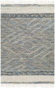 Lucia 90 X 60 inch Blue Rug in 5 x 8, Rectangle