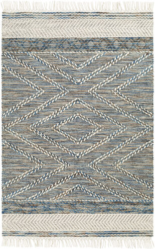 Lucia 90 X 60 inch Blue Rug in 5 x 8, Rectangle