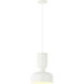 Pedestal 1 Light 11 inch White Pendant Ceiling Light