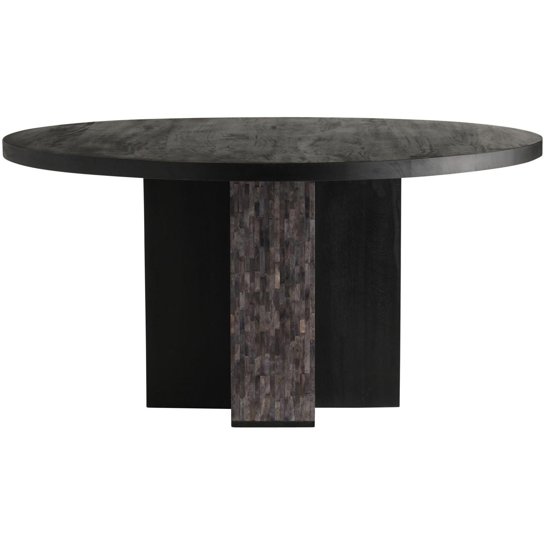 Maddock 60 inch Ebony and Gray Dining Table