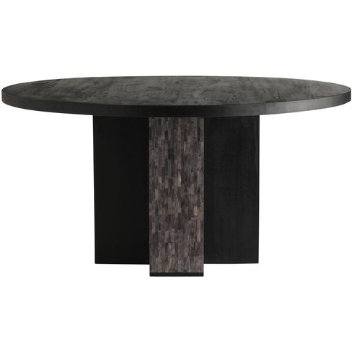 Maddock 60 inch Ebony and Gray Dining Table