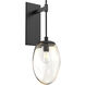 Meteo Incandescent 1 Light 8 inch Matte Black Indoor Sconce Wall Light, Tempo Nebula