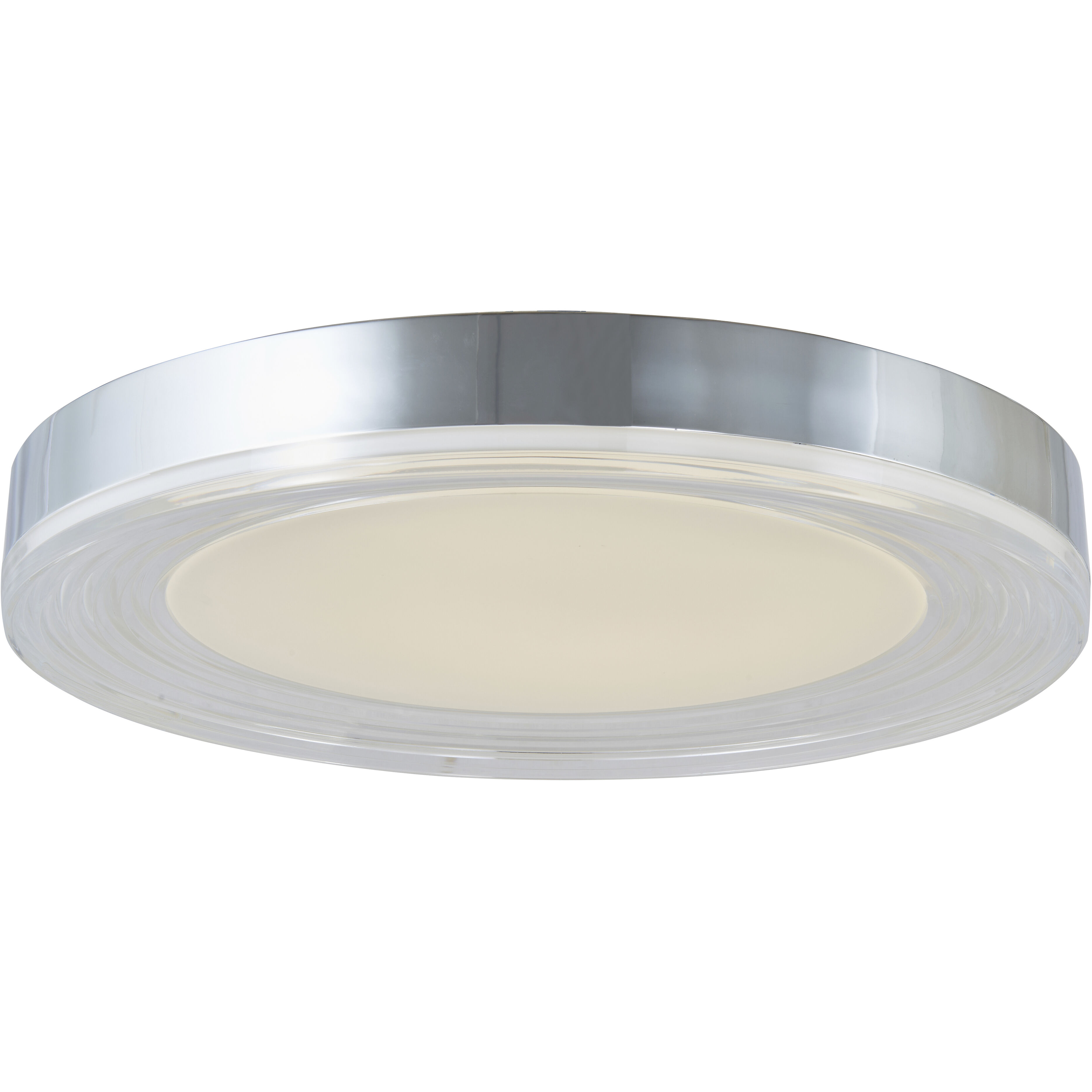 Waves LED 20 inch Chrome Flush Mount Ceiling Light