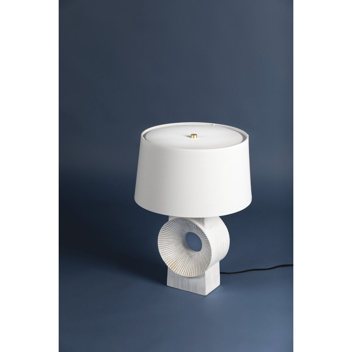 Milner 25.75 inch 60.00 watt Aged Brass and Whitewash Ceramic Table Lamp Portable Light