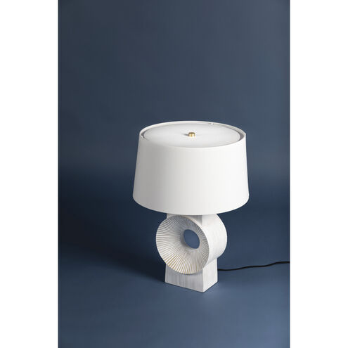 Milner 25.75 inch 60.00 watt Aged Brass and Whitewash Ceramic Table Lamp Portable Light