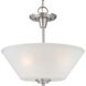 Pittman 2 Light 15 inch Brushed Nickel Semi Flush Mount Ceiling Light
