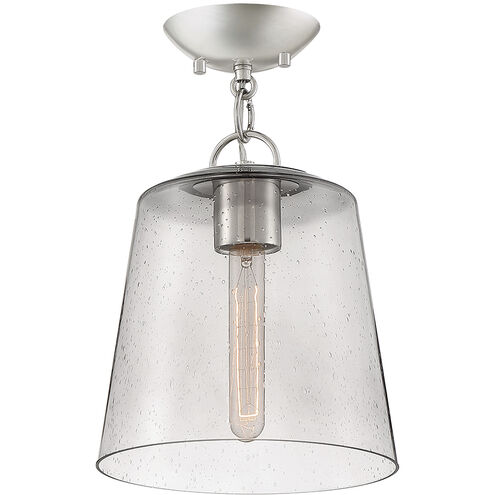 Windrush 1 Light 9.75 inch Polished Nickel Semi-Flush Ceiling Light