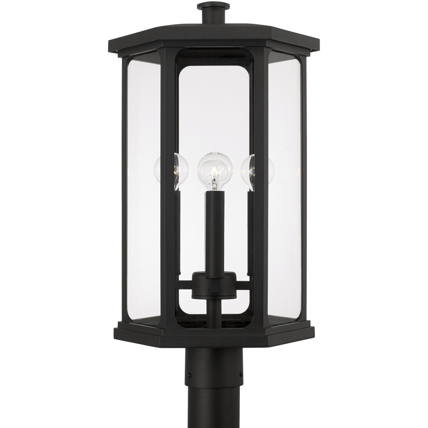 Walton 4 Light 22 inch Black Outdoor Post Lantern