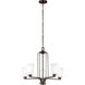 Franport 5 Light 26 inch Bronze Chandelier Ceiling Light