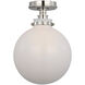Chapman & Myers Parkington LED 10 inch Polished Nickel Globe Flush Mount Ceiling Light