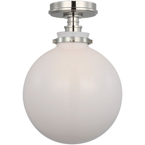 Chapman & Myers Parkington LED 10 inch Polished Nickel Globe Flush Mount Ceiling Light