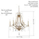 Laurel Estate 6 Light 27 inch Brio Gold Chandelier Ceiling Light