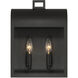 Sawyer 2 Light 14 inch Satin Black Outdoor Wall Sconce