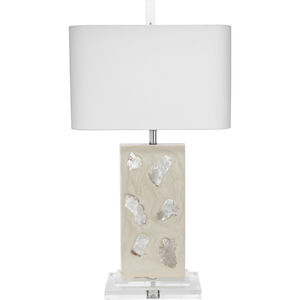 Parthenon 27.25 inch 100 watt Pearl & Clear Table Lamp Portable Light