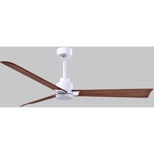 Atlas Alessandra 56 inch Matte White with Walnut Tone Blades Indoor/Outdoor Ceiling Fan