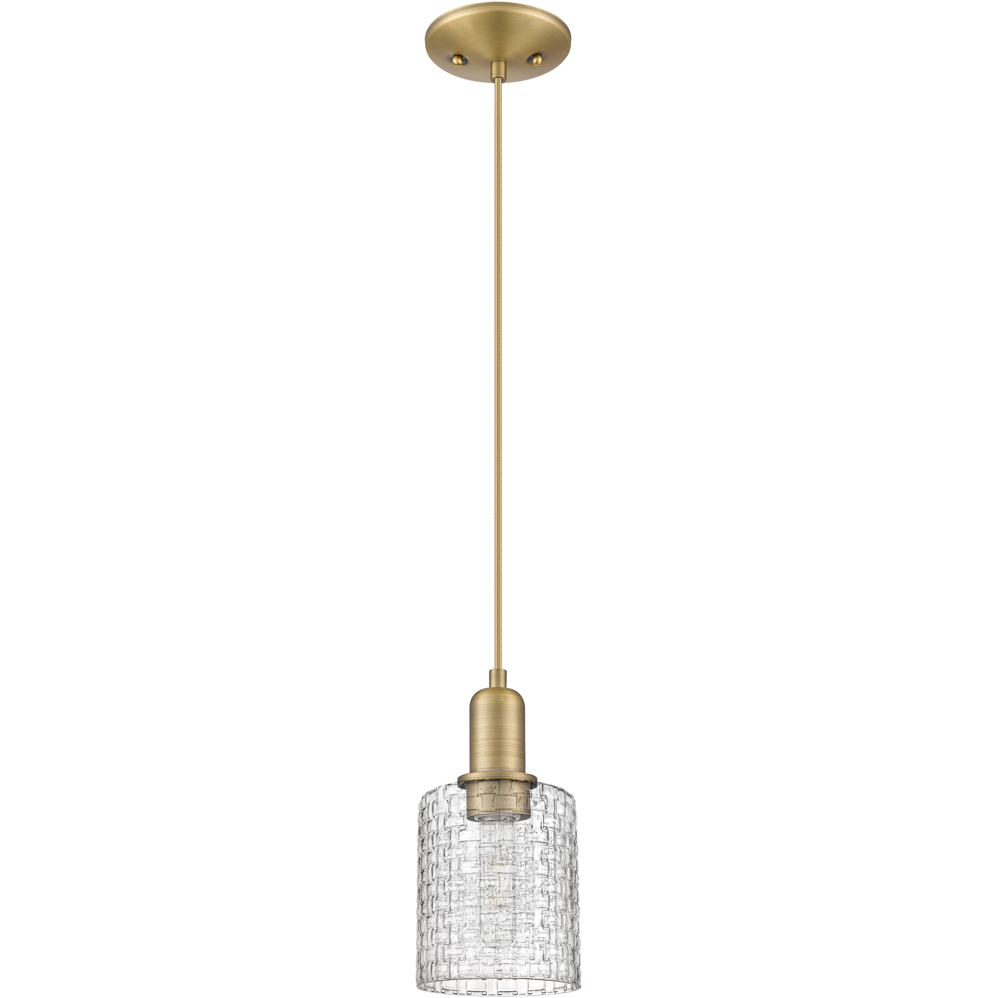 Arcadia Cobbleskill 1 Light 5 inch Brushed Brass Mini Pendant Ceiling Light