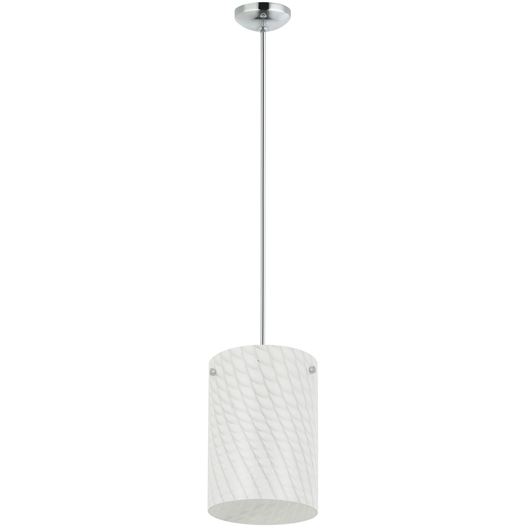 Swirled 1 Light 8 inch Chrome Pendant Ceiling Light