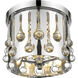 Oberon 3 Light 13 inch Chrome Flush Mount Ceiling Light