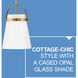 Tori LED 9 inch Lacquered Brass Pendant Ceiling Light, Semi-Flush Mount
