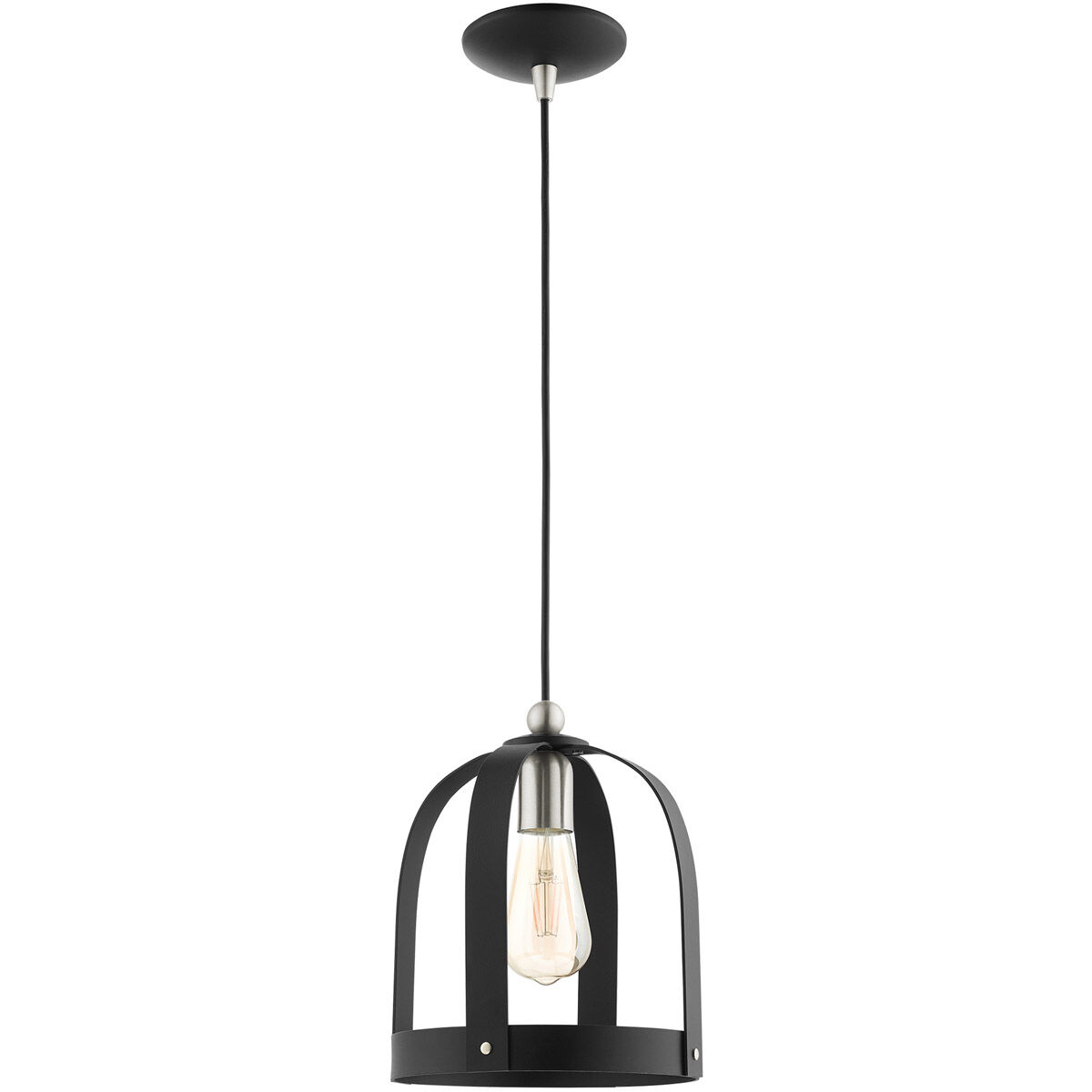 Stoneridge 1 Light 9 inch Textured Black Mini Pendant Ceiling Light