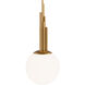 Sybil LED 9.9 inch Aged Brass Indoor Hanging Lighting Ceiling Light in 4000K