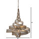 Flow 6 Light 30 inch Hammered Ore Pendant Ceiling Light